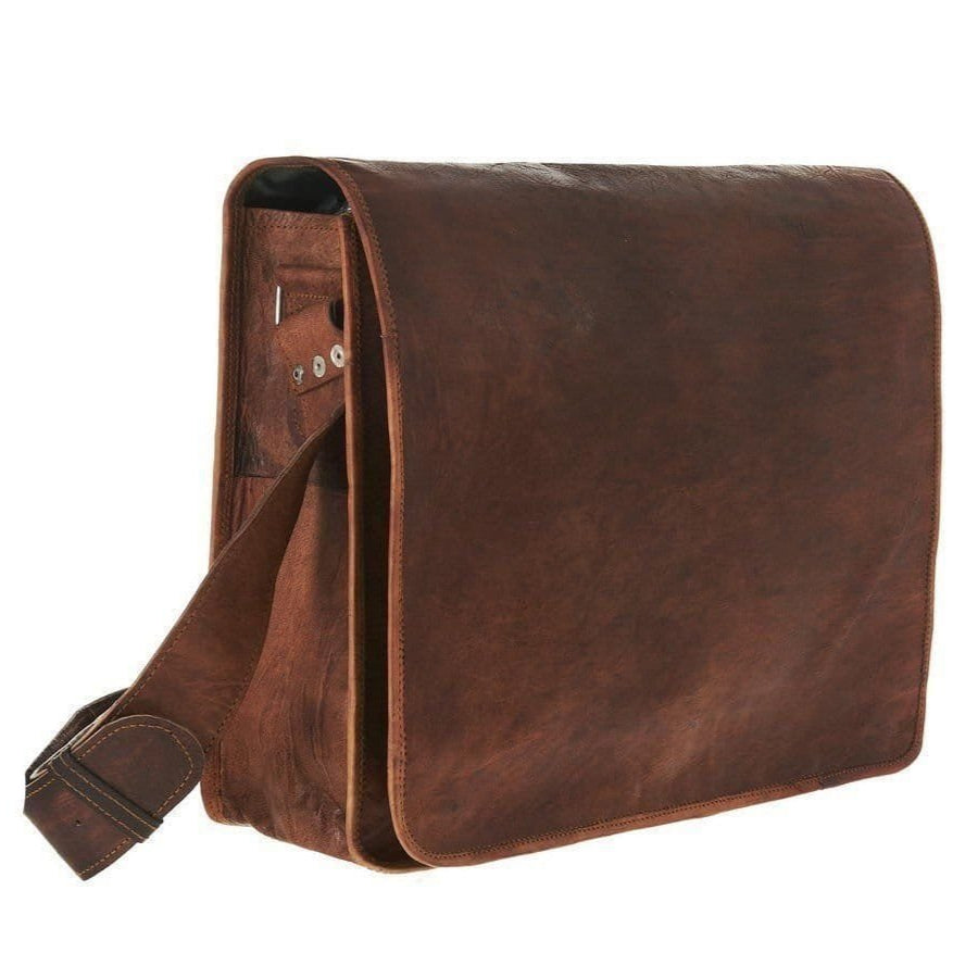 Leather Full Flap Sling Messenger Bag